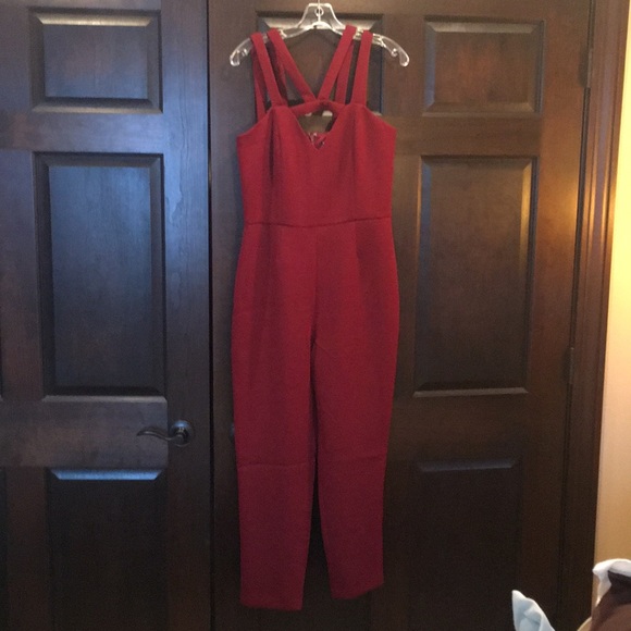 red jumper pants
